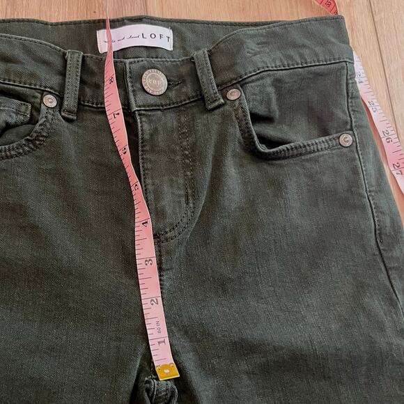 LOFT Women’s Green Skinny Jean Sz 24 - Picture 7 of 9